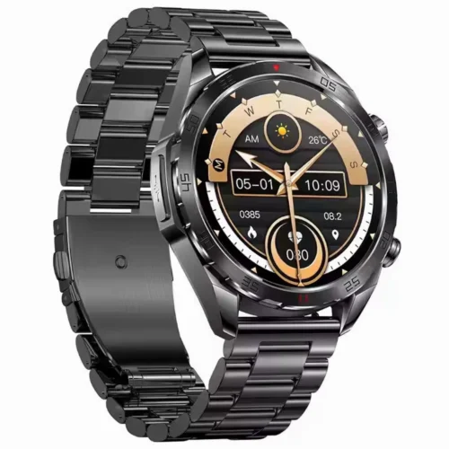 Kardiowatch EKG Exon Effective Czarna Bransoleta Stalowa Nowość