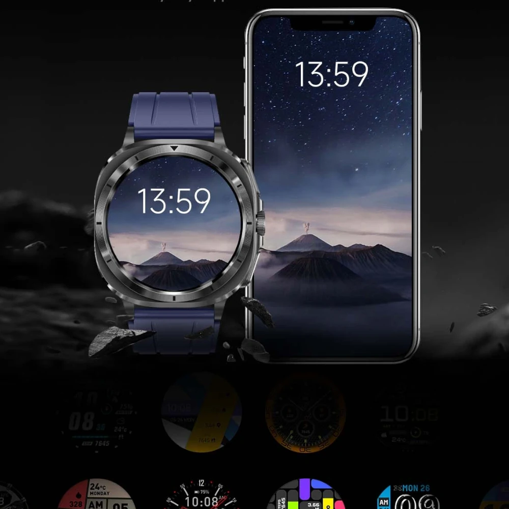 Smartwatch Zegarek Kardiologiczny z Funkcją Rozmów EKG AMOLED Zmienne Tarcze