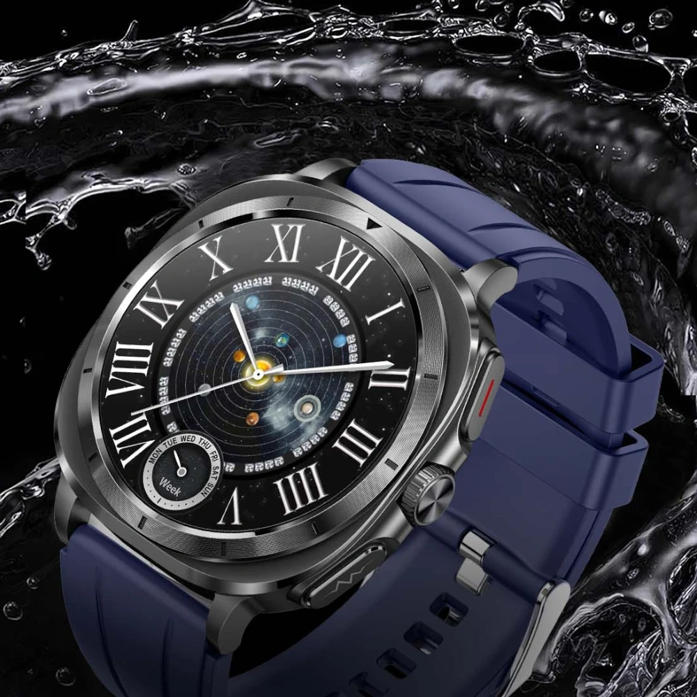 Smartwatch Zegarek Kardiologiczny z Funkcją Rozmów EKG Wyświetlacz Duzy Tętno Ciśnienie Wodoszczelność Wodoodporność