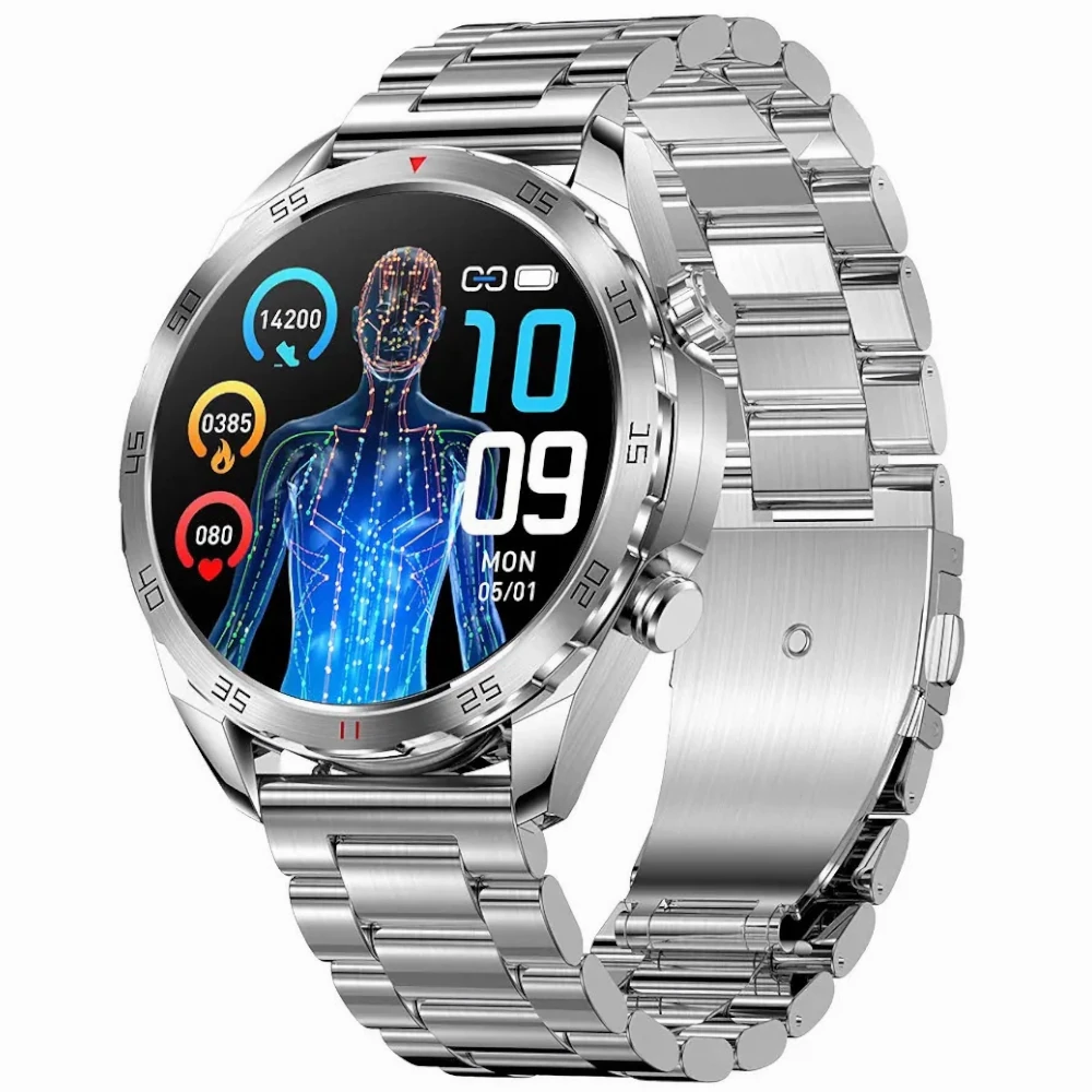 Kardiowatch EKG Exon Effective Srebrna Bransoleta Stalowa