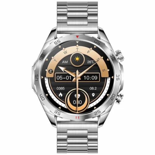 Kardiowatch EKG Exon Effective Srebrna Stalowa Bransoleta Zmienne tarcze