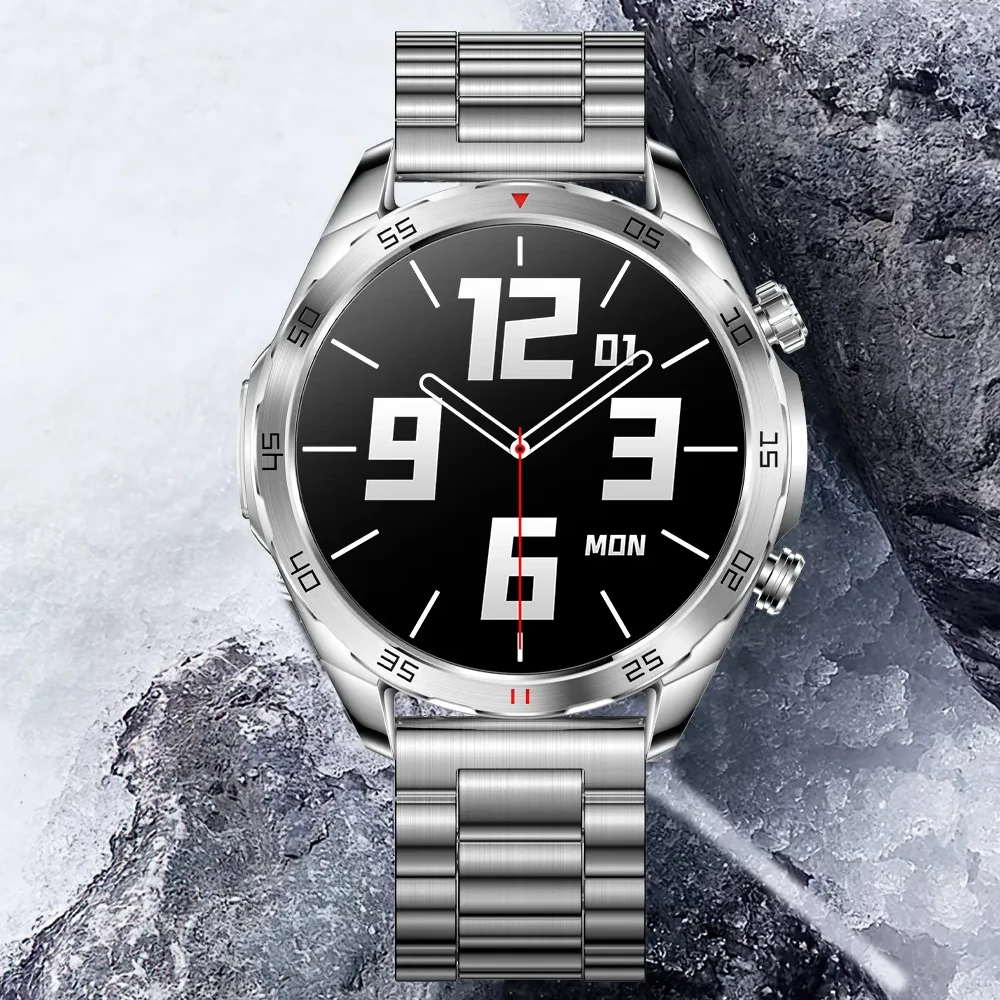 Kardiowatch Exon Effecitve został wyposażony w duży wyświetlacz Amoled oraz srebrna stalowa bransolete