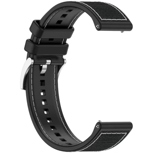 Pasek-Silikonowy-Czarno-Bialy-Do-Smartwatchy-Zegarkow-Kardiowatchy-Exon