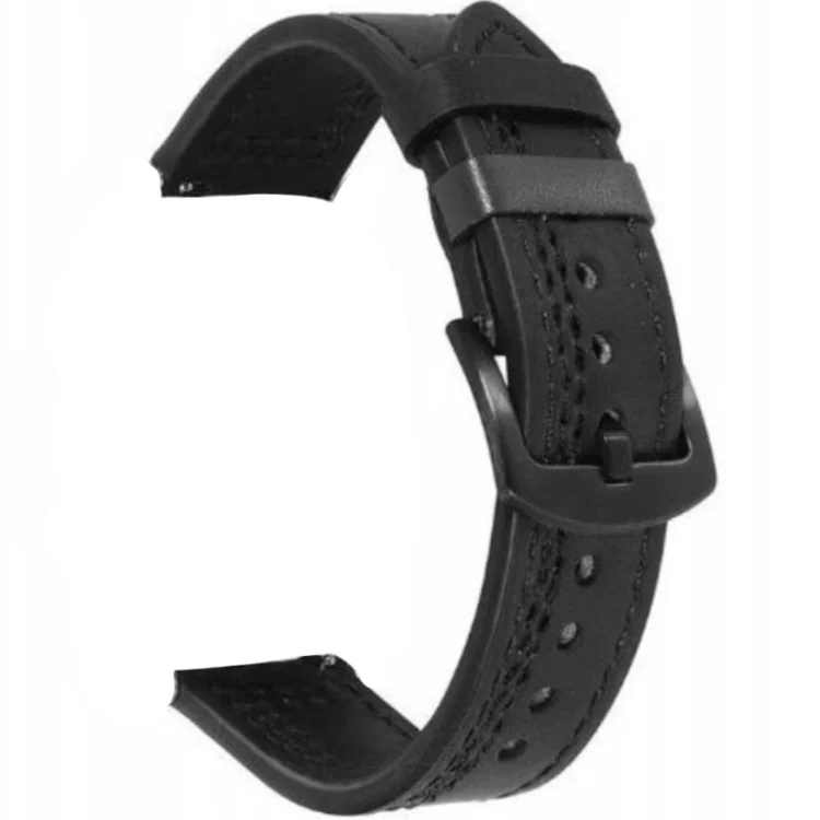 Pasek-Skorzany-Do-Smartwatchy-Kardiowatchy-Zegarkow-Czarny-Trwaly-Elegancki-Exon