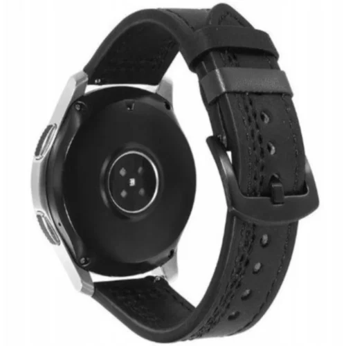Skorzany-Pasek-Do-Smartwatchy-Zegarkow-Kardiowatchy-Czarny-22mm-Exon
