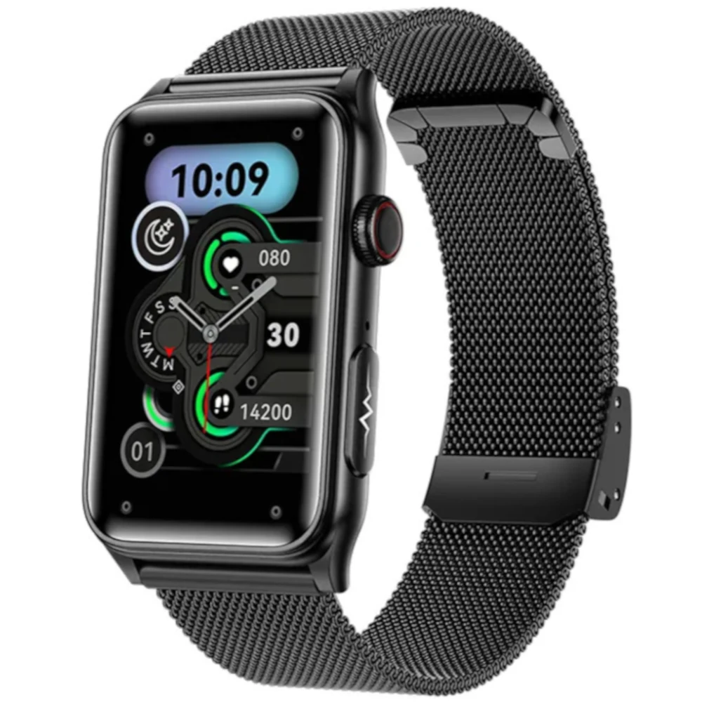 Zbliżenie na ekran kardiowatcha z pomiarem zdrowia