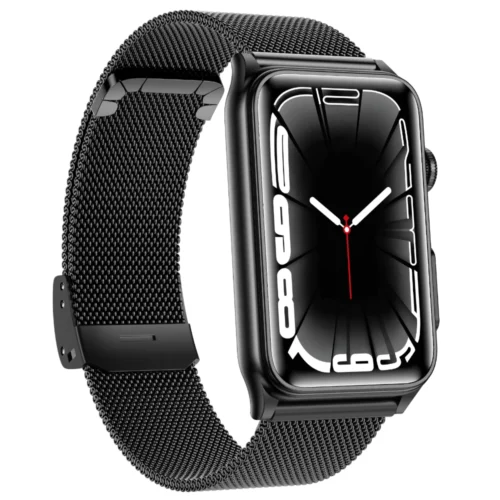 Widok z profilu – kobiecy kardiowatch z metalową kopertą