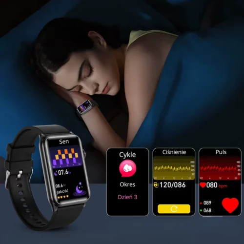 Kardiowatch mierzący sen i fazy nocnego wypoczynku