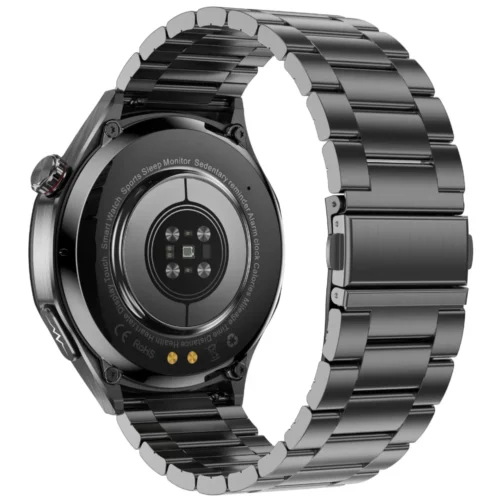 Kardiowatch Exon Strix z czarna stalowa bransoleta