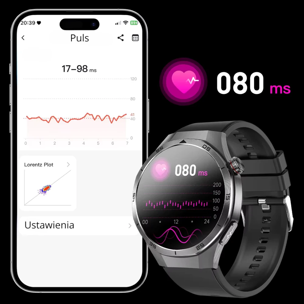 Zegarek Strix w trybie „Pomiar Pulsu”