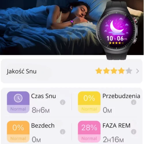 Korzystanie z funkcji snu w smartwatchu Exon Corinex