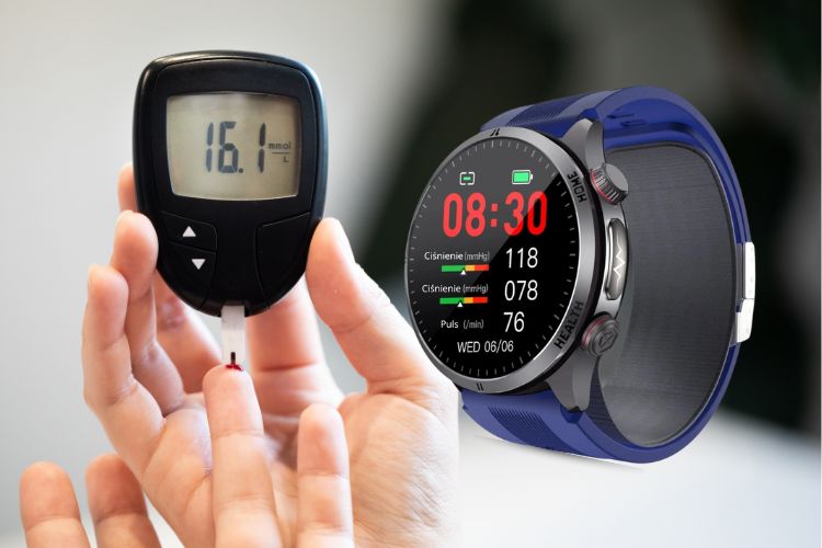 Zegarek z funkcją pomiaru cukru