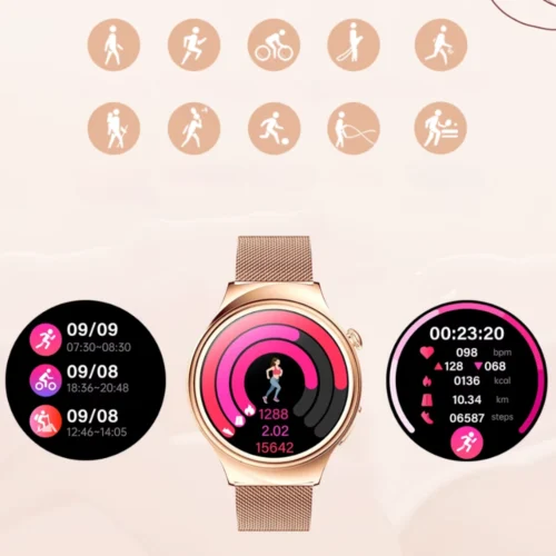 Kardiowatch Aria – widok interfejsu sportowego