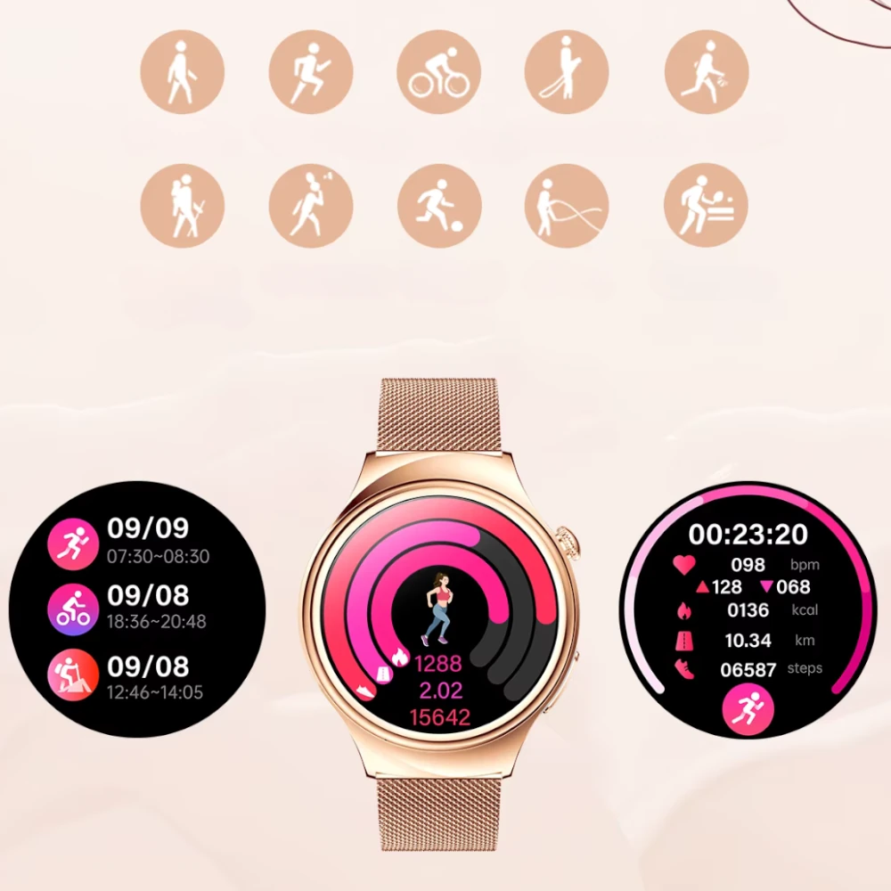 Kardiowatch Aria – widok interfejsu sportowego