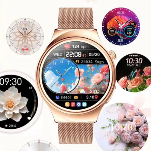 Ekran smartwatcha Kardiowatch Aria z funkcją zmiennych tarcz