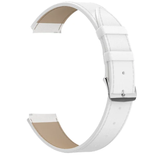 Pasek skórzany do zegarków w kolorze białym