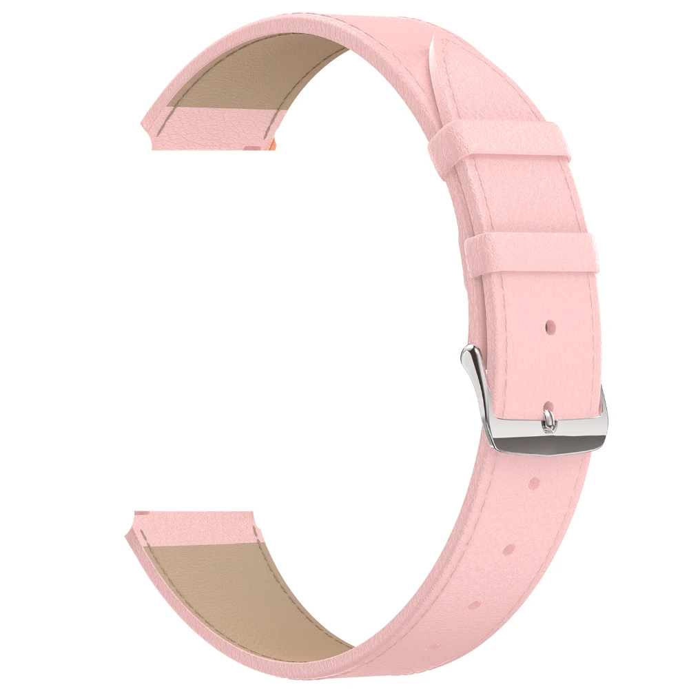 Pasek skórzany do zegarków w kolorze różowym