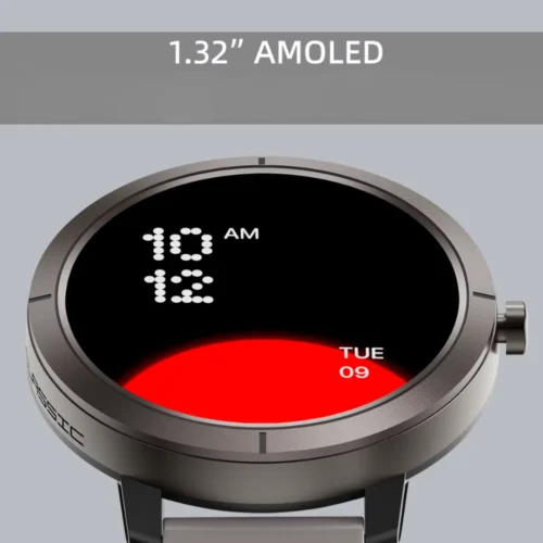 Exon Atria – modny zegarek z eleganckim paskiem i złotą tarczą oraz wyświetlaczem AMOLED