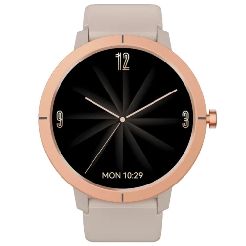 Kobiecy smartwatch Exon Atria z analogową tarczą i silikonowym paskiem