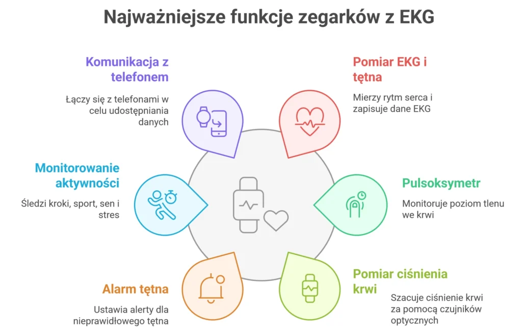 Funkcje zegarków z EKG