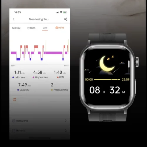 Zegarek Kardiowatch Heartium z monitoringiem jakości snu