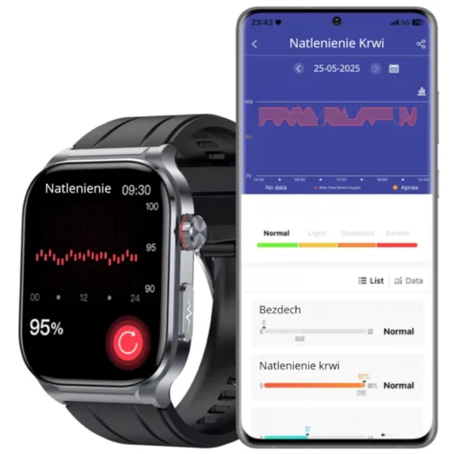 Kardiowatch Pulsemed z funkcją analizy stresu i saturacji.