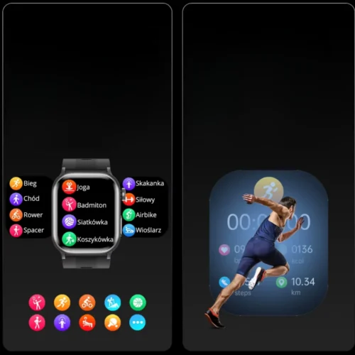 Inteligentny zegarek Exon Heartium z aplikacją mobilną i trybami sportowymi