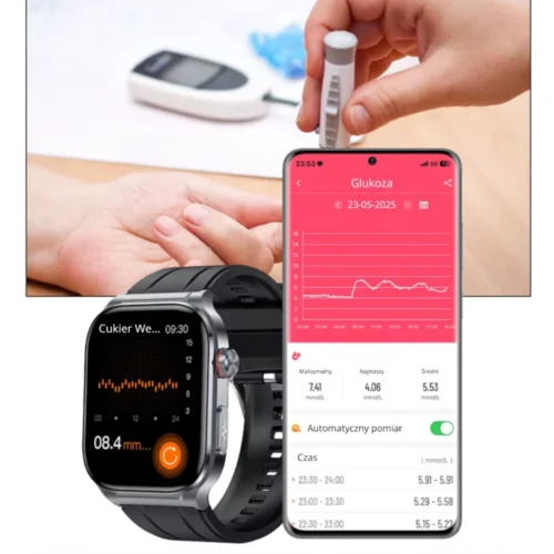 Kardiowatch dla osób aktywnych i monitorujących cukier we krwi.