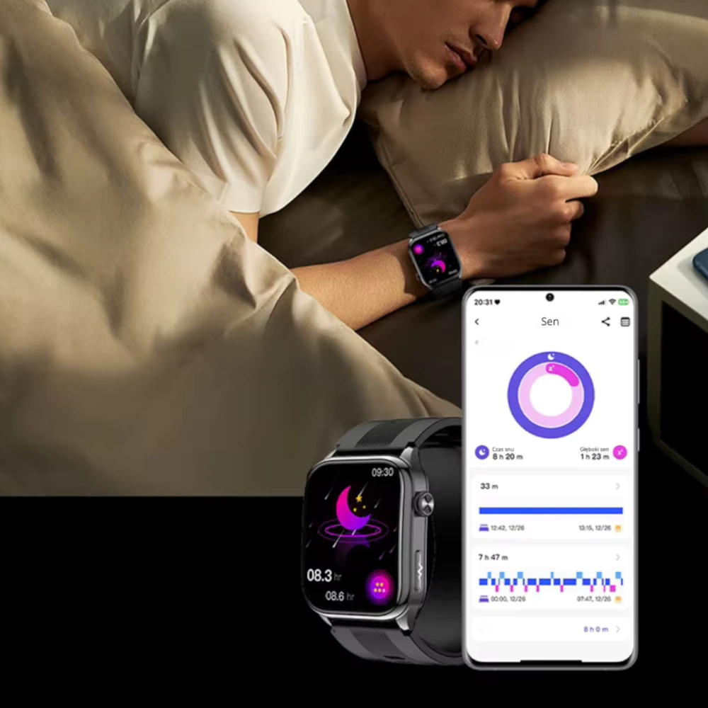 Smartwatch Kardiowatch Prime z analizą snu i HRV