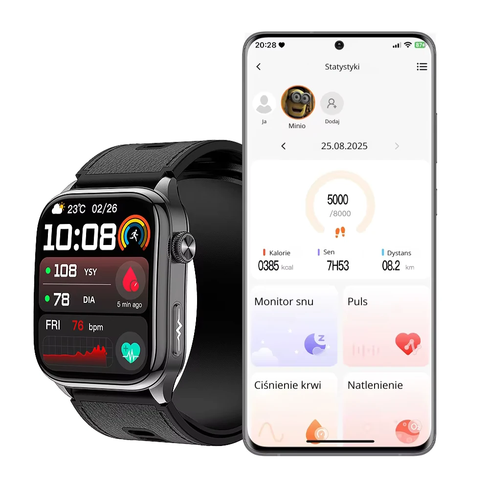 Smartwatch Kardiowatch Exon Prime z aplikacją mobilną
