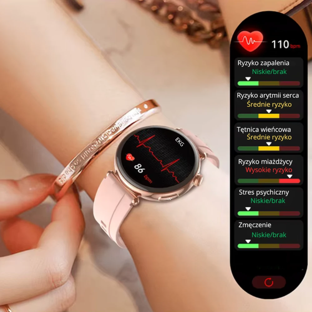 Kardiowatch damski sportowy Exon Lumina z pomiarem EKG