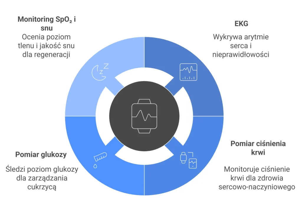 niezbędne funkcje zdrowotne w kardiowatchu