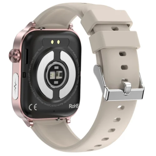 Jasnobeżowy pasek silikonowy do zegarka 22 mm kompatybilny z Exon