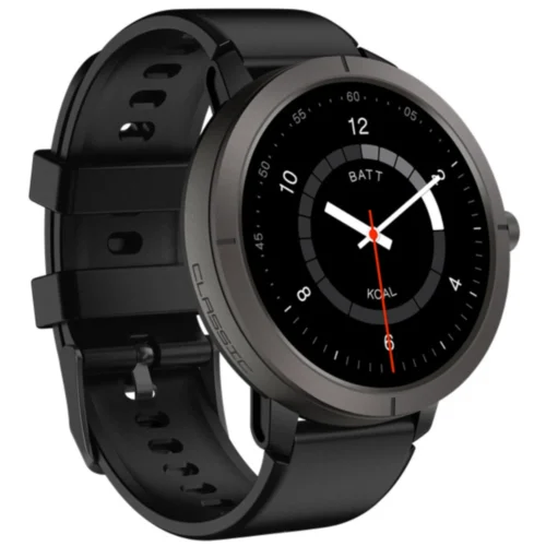 Czarna wersja zegarka Exon Atria z cyfrową tarczą i kolorowym ekranem AMOLED