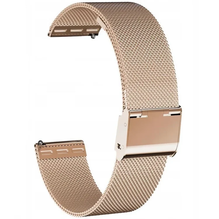 Bransoleta 20mm różowe złoto – kobiecy pasek stalowy do smartwatcha