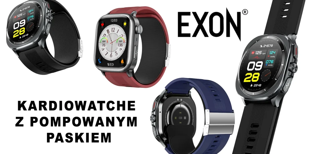 Porównanie kardiowatchy EXON z pompowanym paskiem
